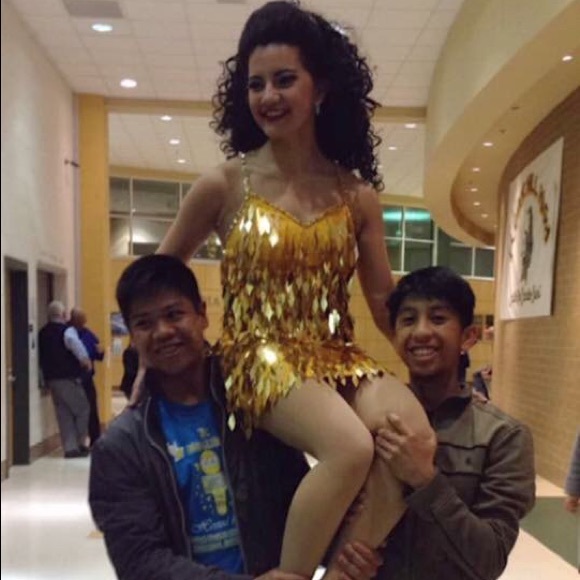 Yellow and Gold Sequin Glam Dress - Picture 2 of 2